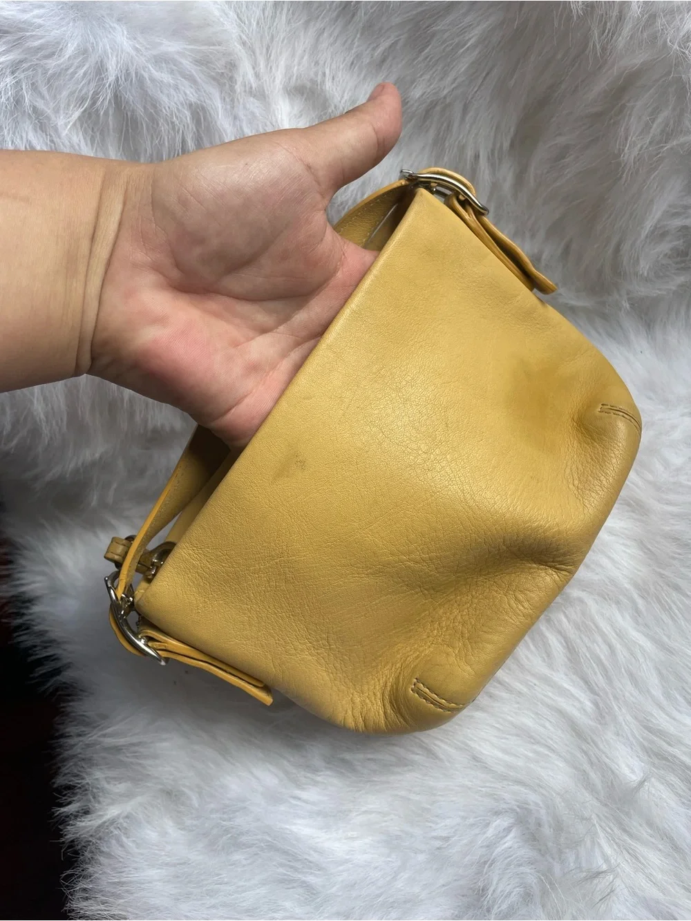 Coach Mustard Yellow Leather Shoulder Bag